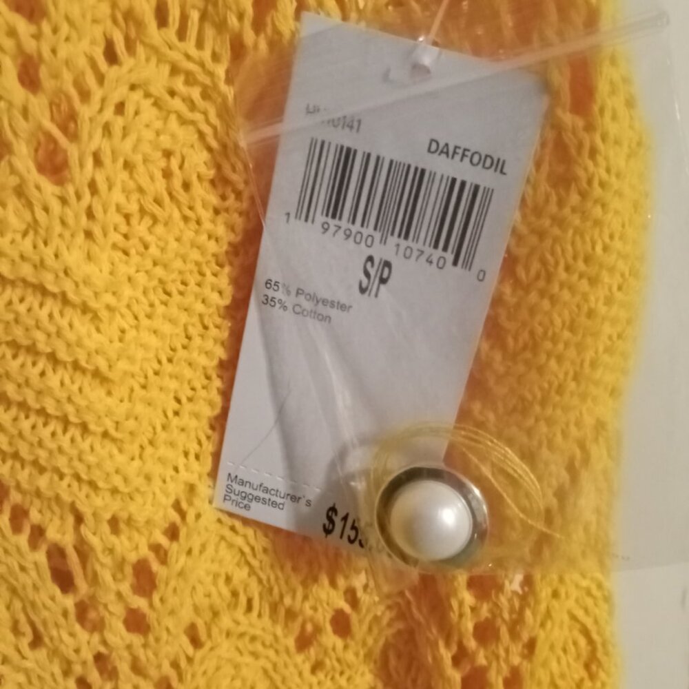 😎House of Harlow 1960 Yellow Daffodil Crocheted Maxi Dress Size: S NWT - Picture 5 of 10
